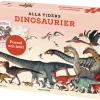 Alla tiders dinosaurier: aktivitetsbok, plansch och pussel 150 bitar
