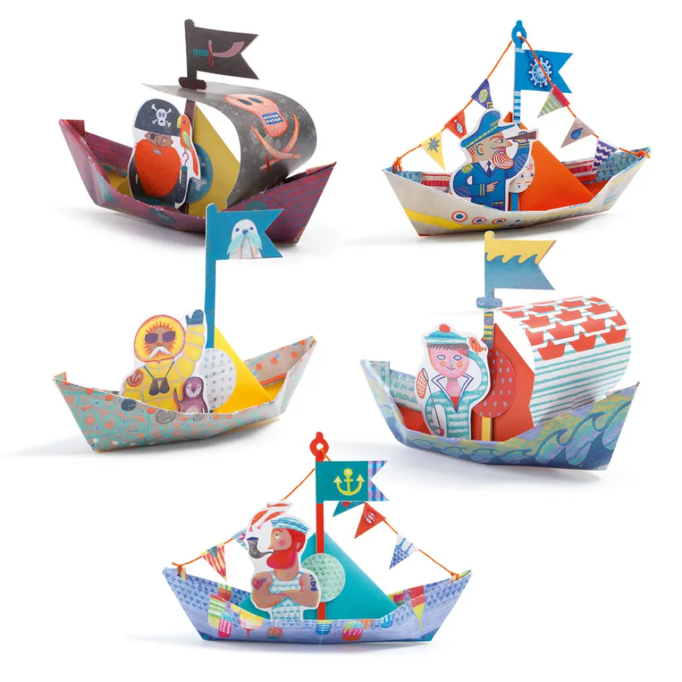 Askartelusetti origami kelluvat veneet Djeco