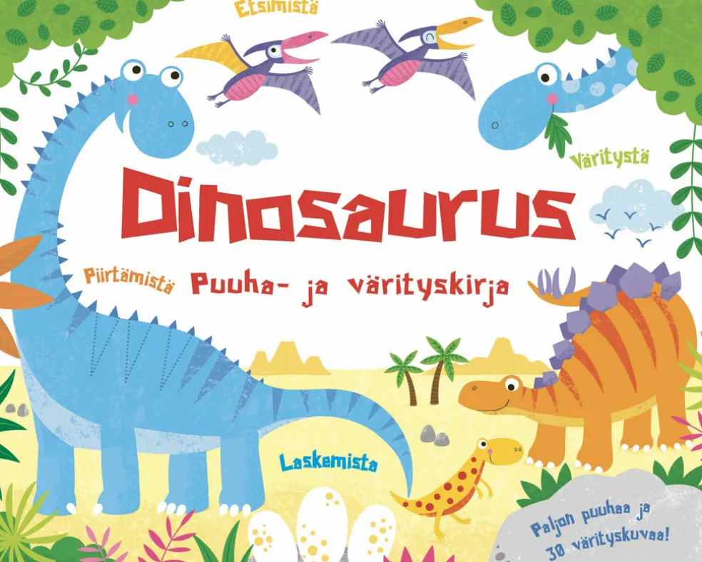 Dinosaurus Puuha- ja värityskirja