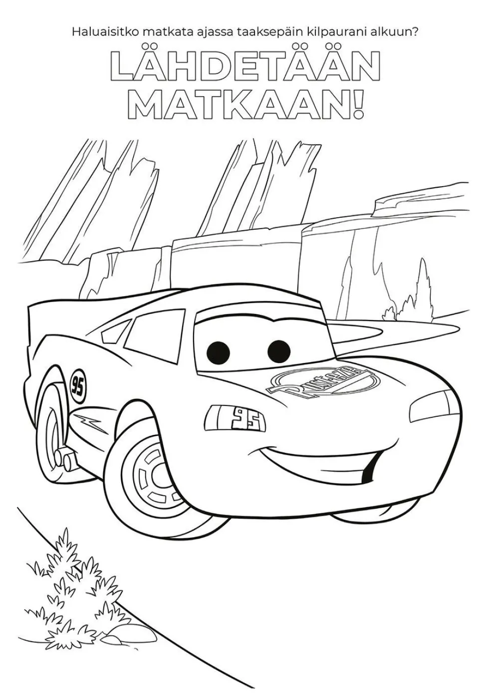 Disney Autot Salaman värityskirja