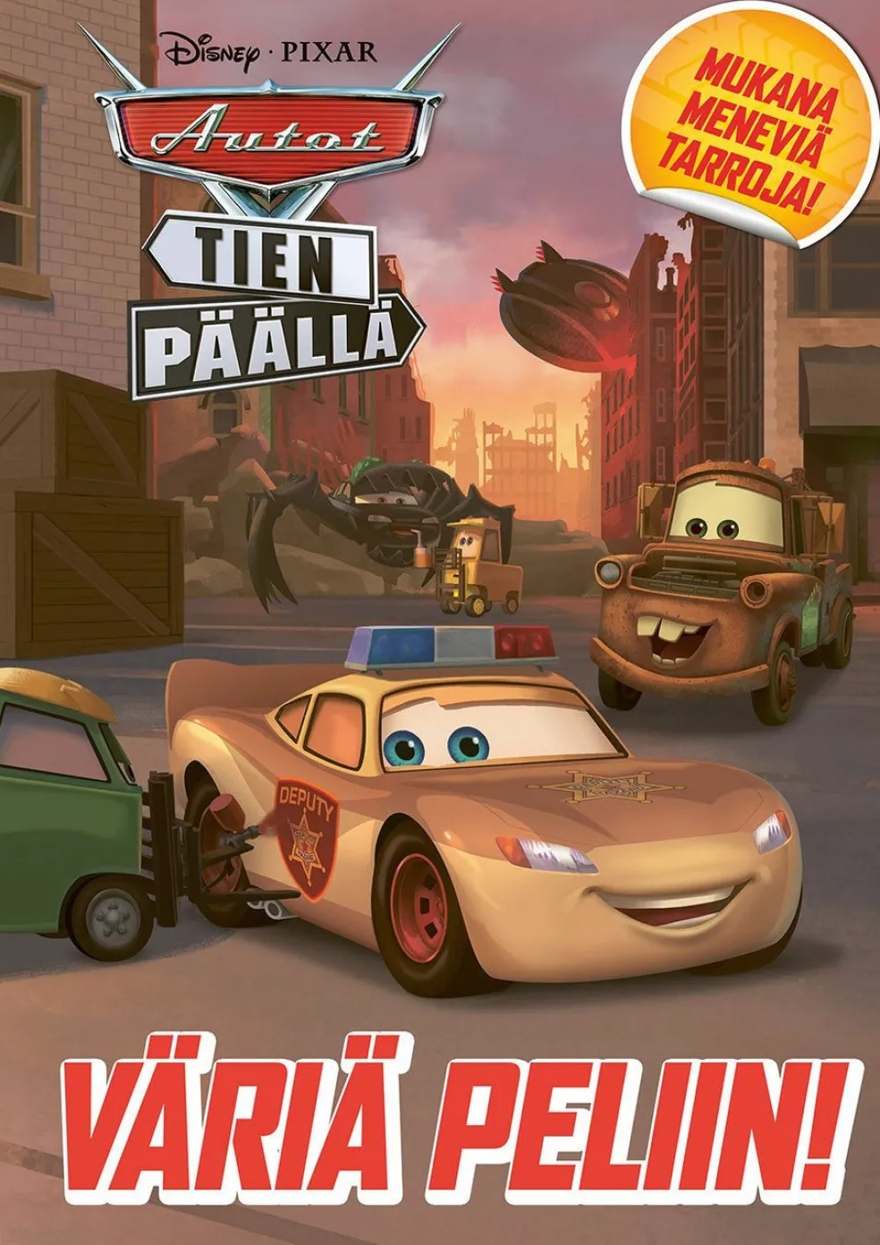 Disney Autot tien päällä Väriä peliin! -värityskirja