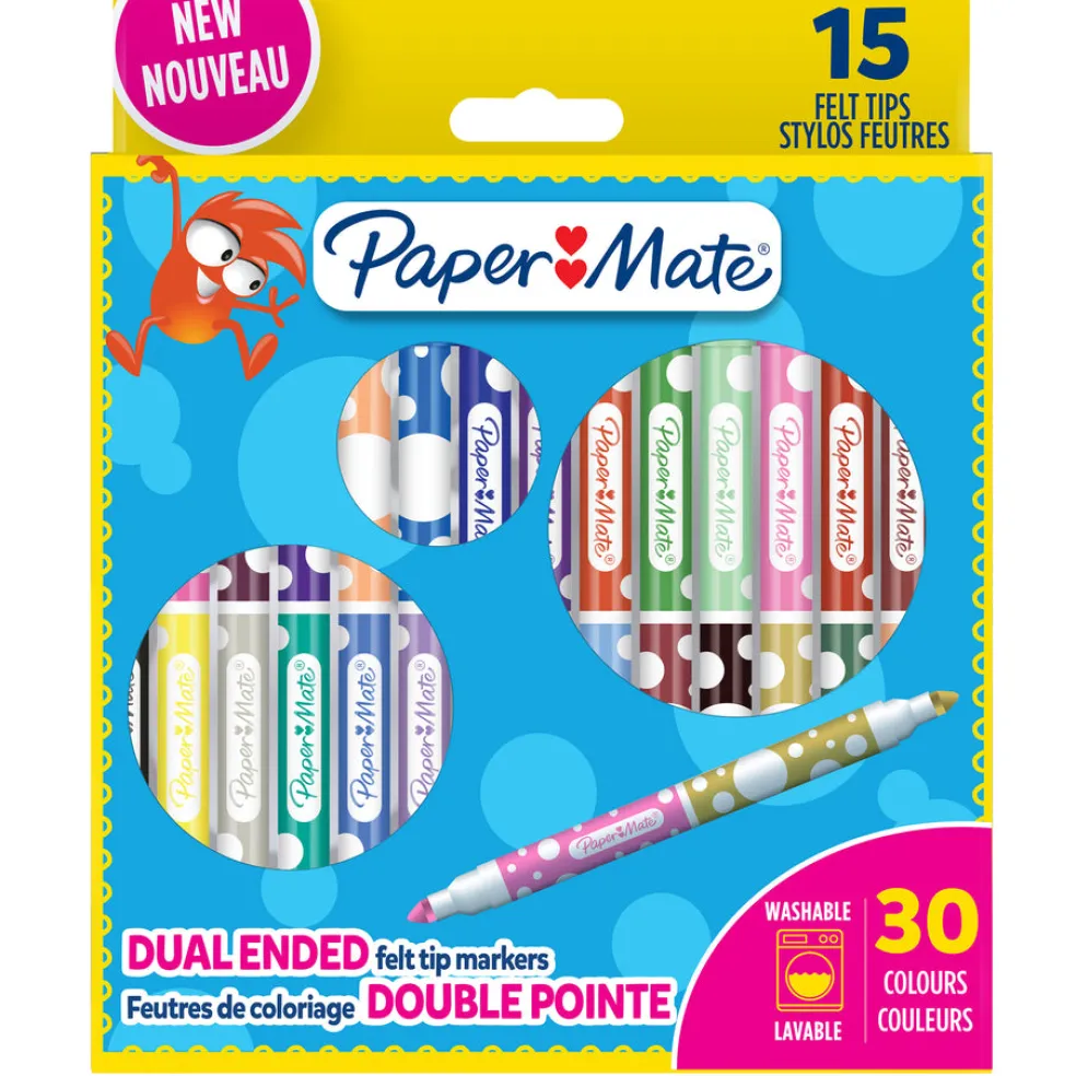 Huopakynä 15 kpl kaksiväriset Paper Mate Kids