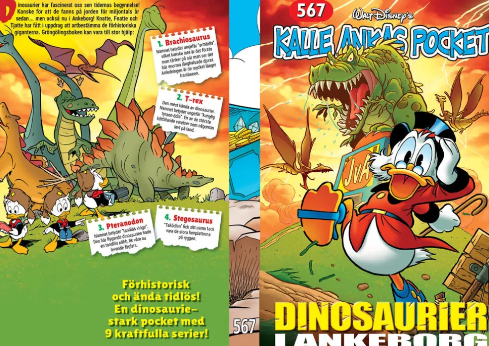 Kalle Ankas Pocket 567. Dinosaurier i Ankeborg
