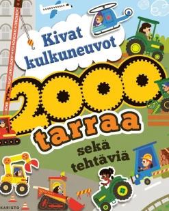 Kivat kulkuneuvot 2000 tarraa sekä tehtäviä