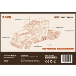 Koottava puinen pienoismalli Heavy Truck