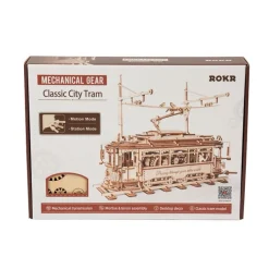 Koottava puinen pienoismalli Classic City Tram