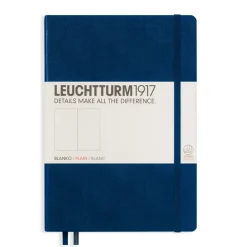 Muistikirja A5 Leuchtturm1917 Hard Navy plain, kovakantinen blanco