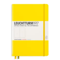 Muistikirja A5 Leuchtturm1917 Hard Lemon dotted, kovakantinen pistesivut
