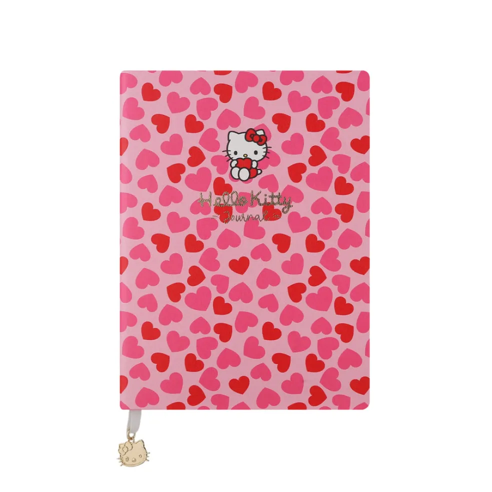 Muistikirja Hello Kitty sydämet, 13x18cm, pehmeäkantinen