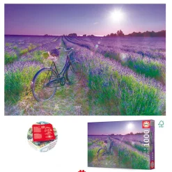 Palapeli 1000 palaa Bike In A Lavender Field