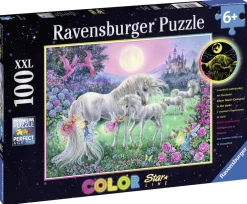 Palapeli 100 palaa Unicorns in the Moonlight