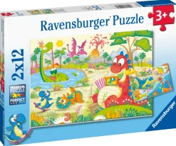 Palapeli 2 x 12 palaa My Dino Friends