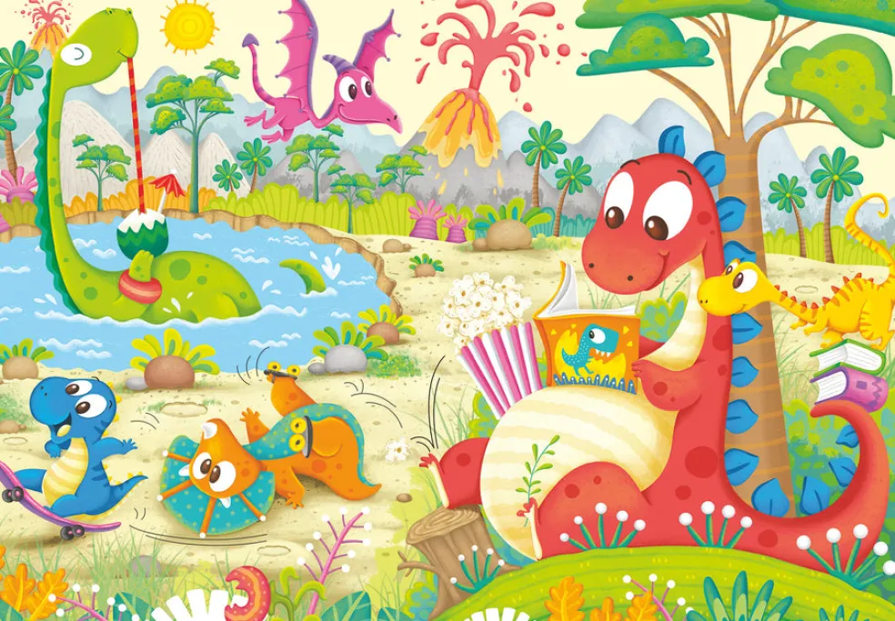 Palapeli 2 x 12 palaa My Dino Friends