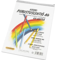 Piirustuslehtiö A4/60 kierre Sateenkaari