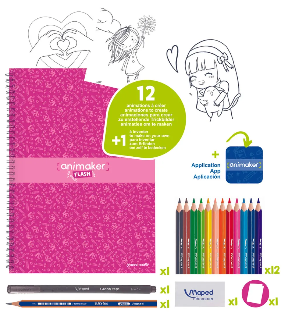 Piirustussetti Animaker Flash Poetic