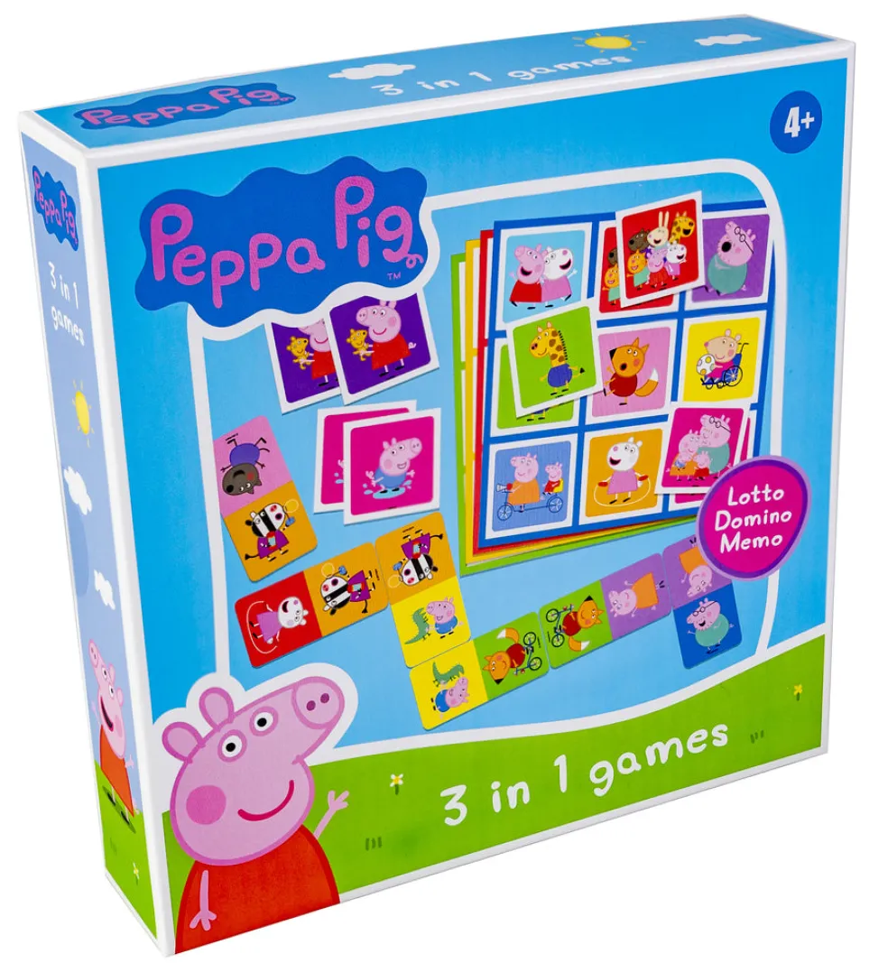 Pipsa Possu 3-in-1 Lotto, Domino, Memo