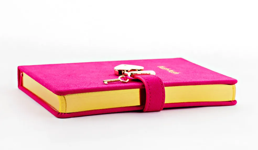 Päiväkirja lukolla pinkki Victorias Journals