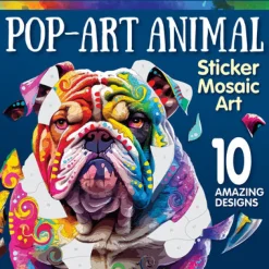 Pop-Art Animal Sticker Mosaic Art