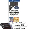 Pyyhittävät mustat tussit 3 kpl