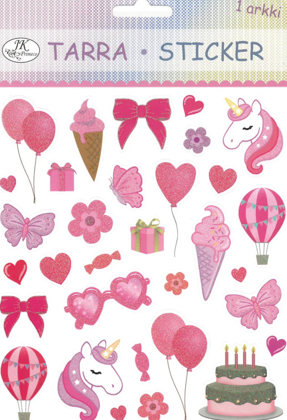 Tarra-arkki 15x17cm pinkki