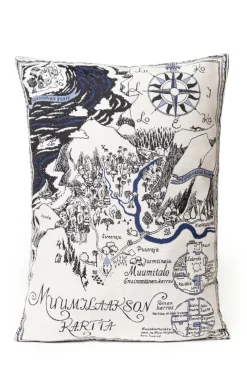 Tyynynpäällinen Muumilaakson kartta, 34 x 47 cm