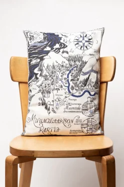 Tyynynpäällinen Muumilaakson kartta, 34 x 47 cm